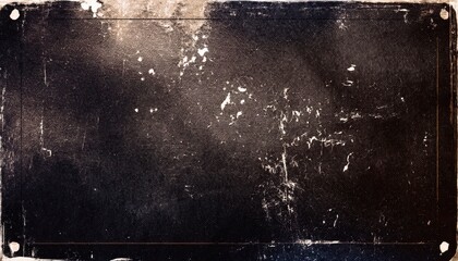 Poster - vintage distressed black textured background with ornate faded border, perfect for web design, print media, branding projects, graphic resource

