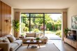 © Charming Studio - Bright and Airy Living Room Overlooking a Lush Garden Retreat