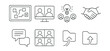 © peppastocker - Team collaboration icons set – workflow, meetings, ideas, handshake, communication, upload