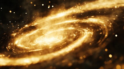 Wall Mural - A luminous spiral galaxy shining brightly across the deep dark space