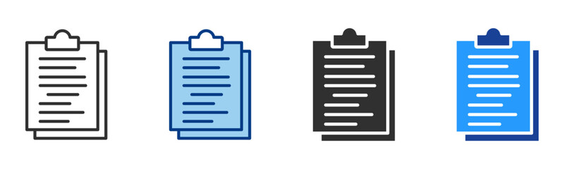 Script Icon Multiple Style Vector Collection 