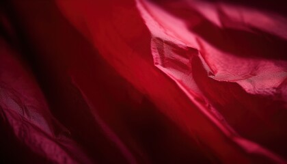 Aufkleber - deep red crumpled fabric texture for web backgrounds, print projects, branding materials, abstract design resources, creative visual content

