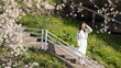 © LT - woman visit visit the cherry blossom in  hitome senbonzakura in sendai, Japan