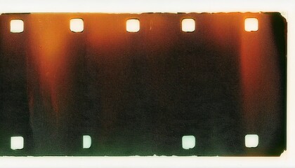 Leinwandbilder - 
vintage damaged film strip texture with green and orange gradient for web design, print media, branding backgrounds, and retro creative projects

