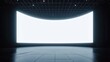 © risma - Bright, curved screen in dark room