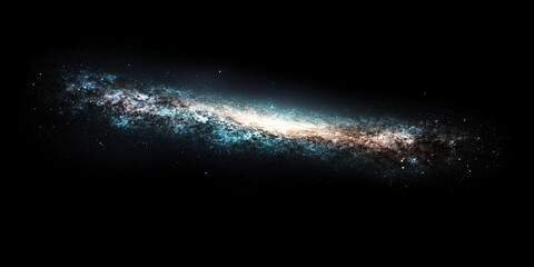 Wall Mural - cosmic collision universe creation galactic genesis stellar birth nebulae forming space art celestia