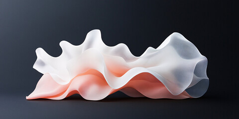 Wall Mural - Ethereal Waves Folding Over Mystery Form Translucent Ripples Serene Movement Invisible Architecture Aqueous Texture Fluid Dynamics Mesmerizing Undulation Subtle Color Variations
