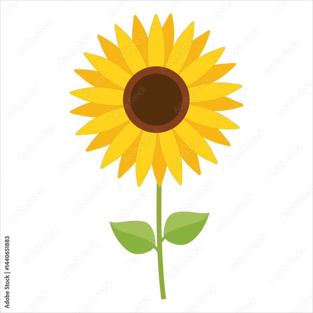 sunflower vector illustration Stock Vector | Adobe Stock