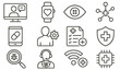 © icon_art - Health technology icons illustrating telemedicine, wearables, and health management tools in a digital environment