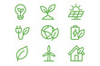 © icon_art - Green technology symbols showcase renewable energy and environmental sustainability in modern design