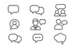 © icon_art - Communication icons display various conversation styles and types for modern digital interaction