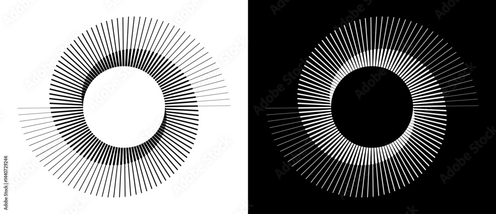 Spiral with lines as dynamic abstract vector background or logo or icon ...
