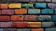 © Daphne - Colorful brick wall texture with various vivid shades and rustic appearance