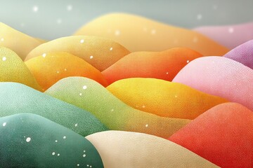 Sticker - a colorful background with white snowflakes