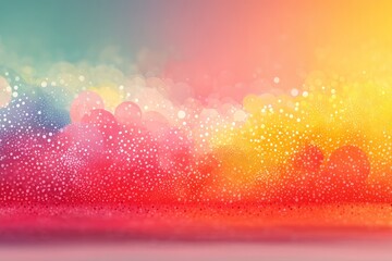 Sticker - a colorful background with white snowflakes