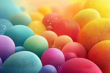 Sticker - a colorful background with white snowflakes