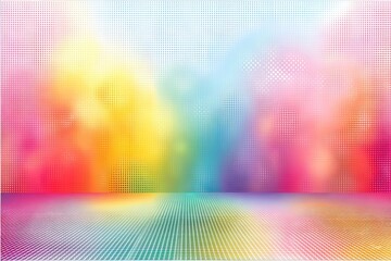 Sticker - a colorful background with white snowflakes