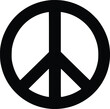 © Syed  39 - Bold Black And White World Peace Symbol. Vector Illustration Isolated On White