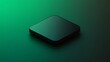 © Atmospheric stock - Sleek green metallic object on gradient background