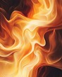 © Duskcraft - Abstract fire background with dynamic orange and brown smoke waves creating a warm and fluid texture evoking energy and passion in a modern artistic style