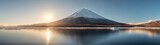 360 degree hdr landscape of mount fuji reflected in water japan hdri view