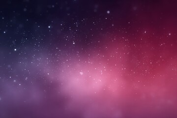 Wall Mural - Night sky nebula effect with sparkling stars in purple and pink gradient background