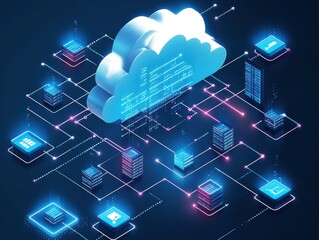 Aufkleber - Cloud Computing Technology Network