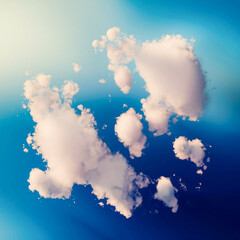 Wall Mural - the sunlight illuminates the edges of the clouds.