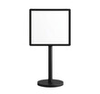 © Dari - Standing black frame sign holder with square white space for graphic, signage, information display, mockup and template. on a transparent background, PNG image, PNG file.