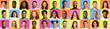 © Prostock-studio - Set Of Multiracial People Faces Smiling To Camera Posing Over Different Pastel Colored Backgrounds. Headshots Of Diverse Men And Women In Collage. Generation Diversity Concept. Panorama