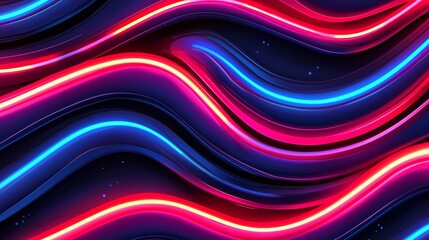 Aufkleber - Colorful, neon-lit wave pattern. The colors are red, blue, and purple. The image has a futuristic, energetic vibe