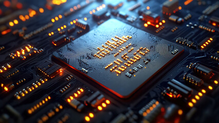 digital electronic chip components background, network 32