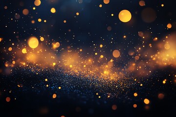 Wall Mural - dark glitter background golden lights
