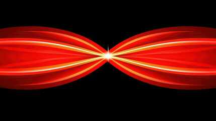 Wall Mural - abstract red light wave pattern with bright center on dark background for creative projects