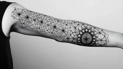 Wall Mural - A tattoo of a star with a circle in the middle