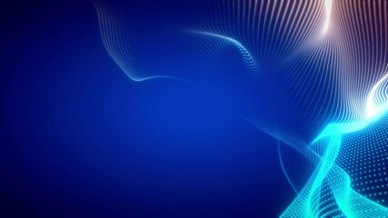 Wall Mural - 4k science fiction background with smooth looped animation of glowing particles, shining bokeh spark
