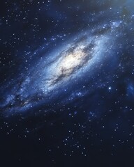 majestic celestial panorama showcasing the vastness of the cosmos with a spiral galaxy of countless 