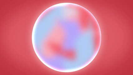 Abstract glowing sphere in a mix of colorful against a dark background