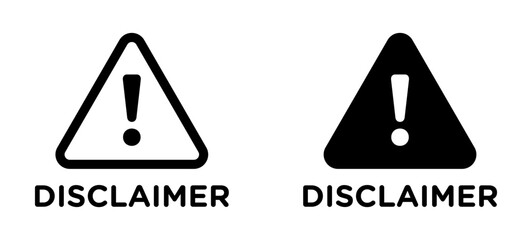 Disclaimer icon vector simple design