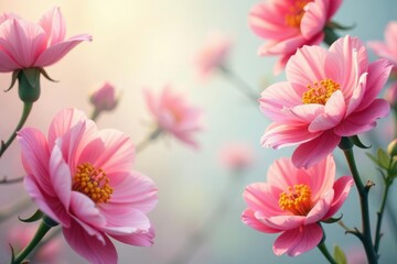 Wall Mural - soft, blurred floral design; continuous repeat , blossom, beauty