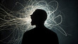 © Boontharika - Pathological Liar Deception Psychology Silhouette of a person screaming, surrounded by chaotic light patterns representing mental turmoil.
