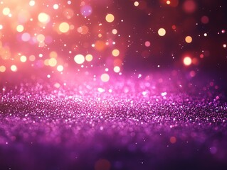 Wall Mural - pink glitter background lights bokeh