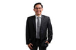 © Sewupari Studio - Confident Asian businessman in suit smiling and standing with hands in pocket, isolated on transparent background