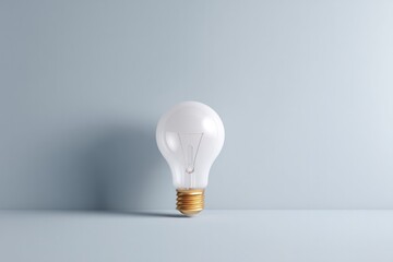 Wall Mural - illustration of light bulb symbolizing creative thinking in minimalistic style with ample copy space