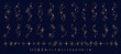 © Vector Tradition - Star constellation sparkle and twinkles, starburst and flash stars, blink glitters vector set. Elegant golden star symbols and glimmers for astrology, celestial, magical, tarot cards and cosmic themes