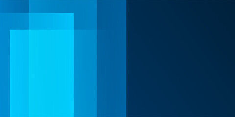 Wall Mural - a modern abstract design featuring a smooth blue gradient background with overlapping transparent sq