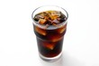 © Creativeraf - Cold Cola with Ice in Glass on White Background