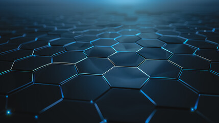 Wall Mural - abstract hexagon technology: a mesmerizing image of a futuristic honeycomb structure, rendered in de