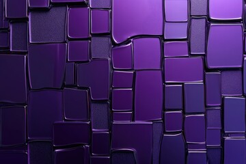 Poster - Abstract background with a mosaic of glossy, dark purple squares and rectangles.