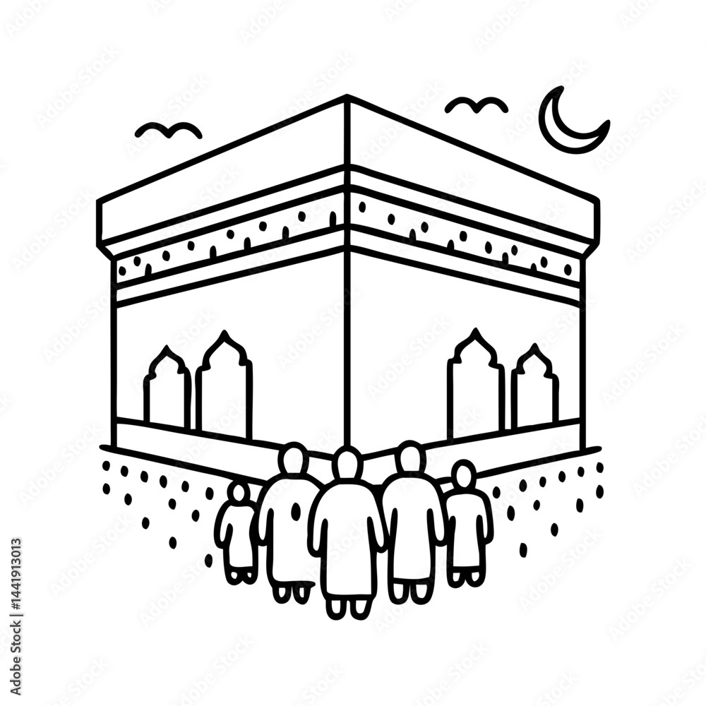 Tawaf Pilgrims Circling The Kaaba Icon Tawaf Pilgrims Circling The tawaf-pilgrims-circling-the-kaaba-icon-tawaf-pilgrims-circling-the